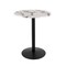 Holland Bar Stool Co 42" Tall OD214 Black Table Base 22" Diameter 30" Diameter White Marble Top by the HollBar Stool Co. OD214-2242BWOD30RWM - alternate 1